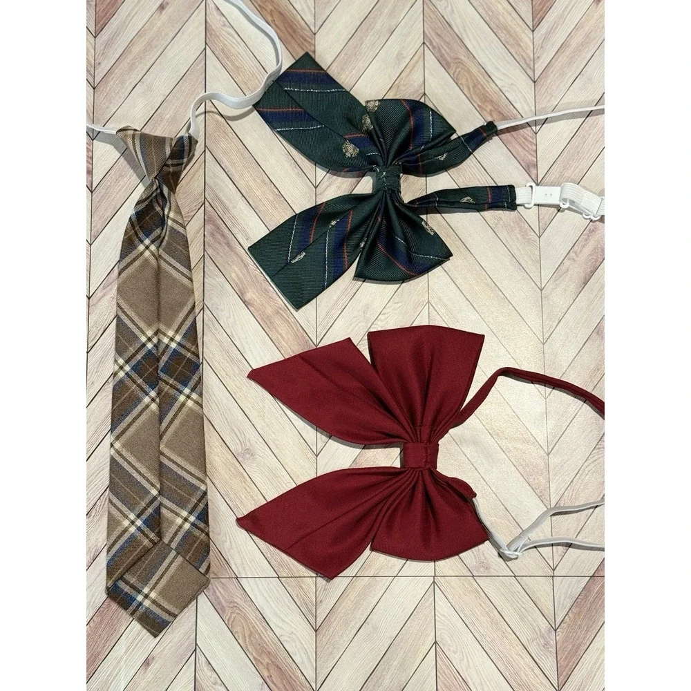 Bow Tie Set Plaid Necktie Accessories‎ 5 Piece Lot Kids Preppy School Easter